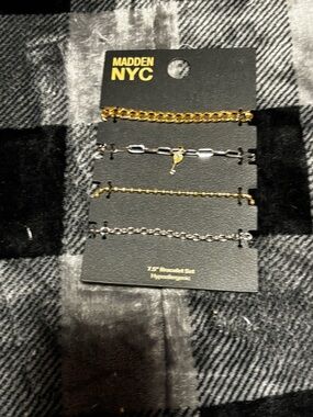 Madden NYC Two-Tone Layered Bracelet Set - Gold & Silver